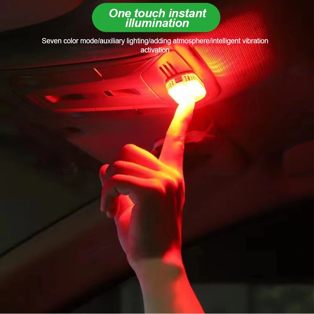 Multi Color Car Lights Wireless LED Touch Light Roof Ceiling Sensor Read Lamp Mini USB Charging Light Auto Interior Accsesories